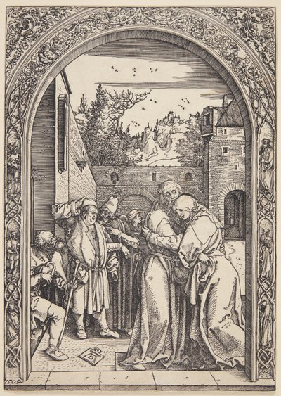 Joachim a Svatá Anna se setkávají u Zlaté brány od Albrecht Dürer