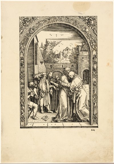 Joachim a Svatá Anna se setkávají u Zlaté brány z filmu Život Panny Marie od Albrecht Dürer