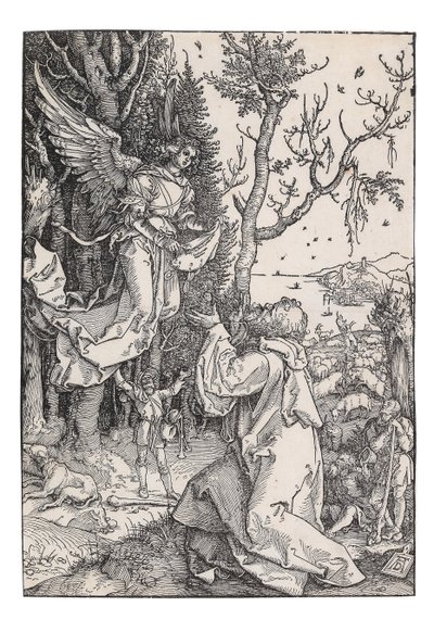 Joachim a anděl, z Život Panny, c. 1504. od Albrecht Dürer