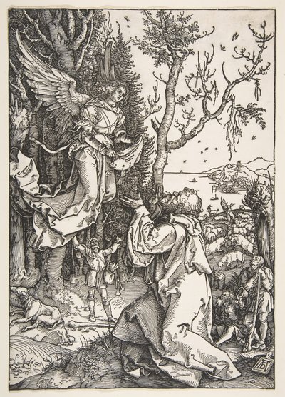 Joachim a anděl, z Život Panny, ca. 1504. od Albrecht Dürer