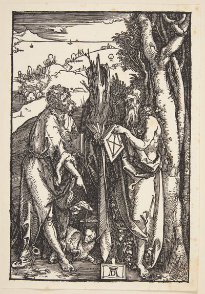 Jana Křtitele a svatého Onufria na poušti od Albrecht Dürer