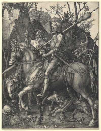 Rytíř, smrt a ďábel od Albrecht Dürer