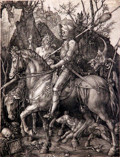 Rytíř, smrt a ďábel od Albrecht Dürer