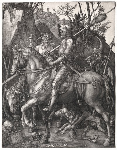 Rytíř, smrt a ďábel, 1513. od Albrecht Dürer