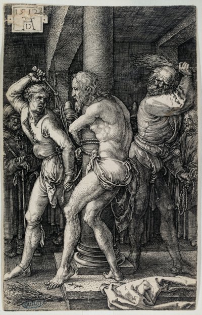 Umučení na mědi: Bičování (Bartsch 8) od Albrecht Dürer