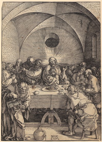 Poslední večeře, list 2 ze série „Velké pašije“ od Albrecht Dürer