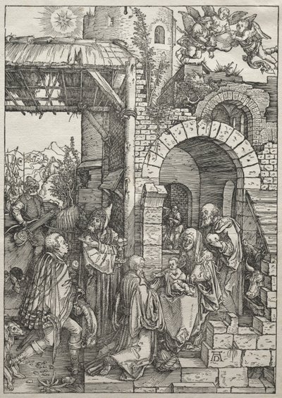 Život Panny Marie: Klanění tří králů, 1504-1505. od Albrecht Dürer