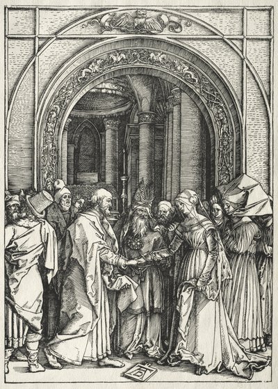 Život Panny Marie:  Svatba Panny Marie a svatého Josefa od Albrecht Dürer