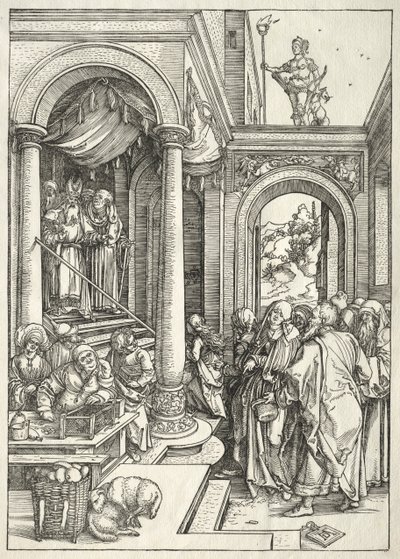 Život Panny Marie: Představení Mladé Panny v chrámu od Albrecht Dürer