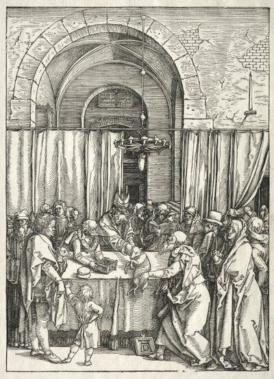 Život Panny Marie: Odmítnutí oběti Joachima, 1504-1505. od Albrecht Dürer