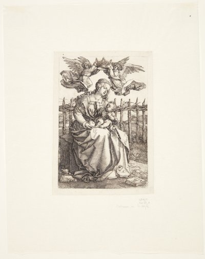 Madona korunovaná dvěma anděly od Albrecht Dürer