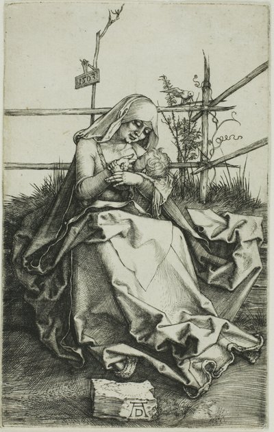 Madonna na travnatém břehu od Albrecht Dürer