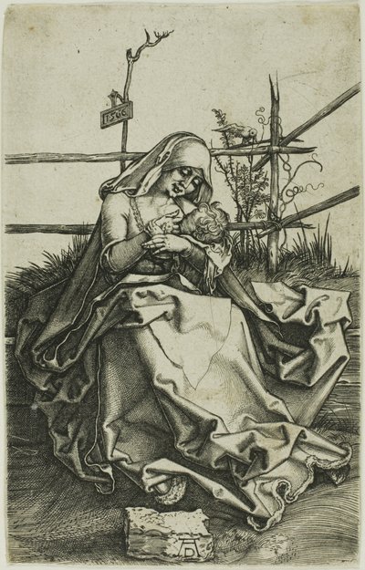 Madonna na travnatém břehu od Albrecht Dürer