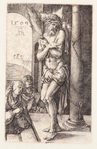 Muž bolesti u sloupu od Albrecht Dürer