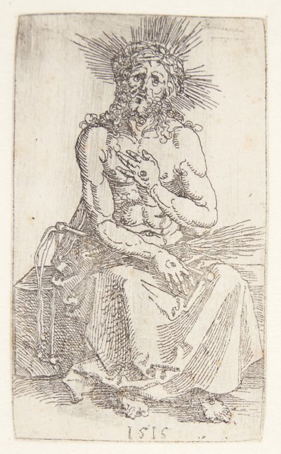 Muž smutku, sidedende od Albrecht Dürer