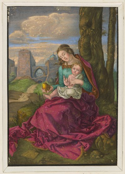 Marie s dítětem a hruškou od Albrecht Dürer
