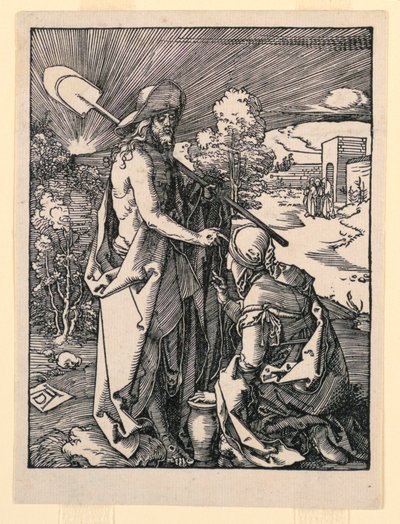 Noli me Tangere (Kristus se zjevuje Marii Magdaléně), ze série Malé vášně od Albrecht Dürer
