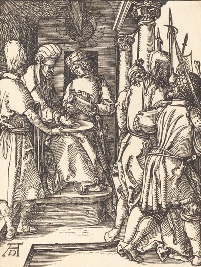 Pilát si myje ruce, pravděpodobně c. 15091510. od Albrecht Dürer