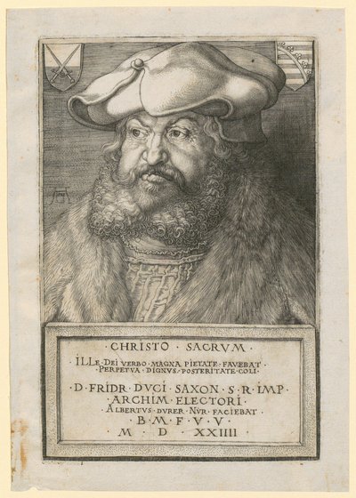 Portrét Fridricha Moudrého, saského kurfiřta od Albrecht Dürer