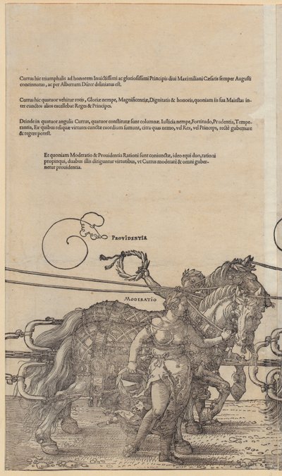 Providentia, list 3 ze série „Velký triumfální vůz“ od Albrecht Dürer