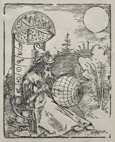Ptolemaios s nebeskou zeměkoulí, 1504. od Albrecht Dürer