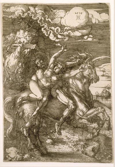 Znásilnění Prosperpiny (Únos na jednorožci) od Albrecht Dürer