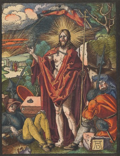 Vzkříšení, z Malých dřevořezových pašijí.n.d. od Albrecht Dürer