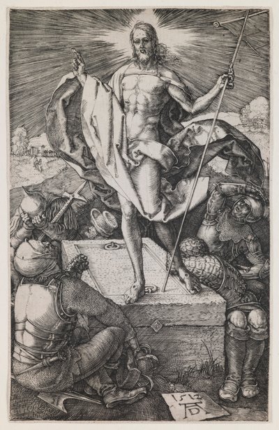 Vzkříšení, ze série „The Engraved Passion“ od Albrecht Dürer