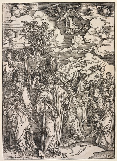 Zjevení svatého Jana: Čtyři andělé držící větry, 1511. od Albrecht Dürer