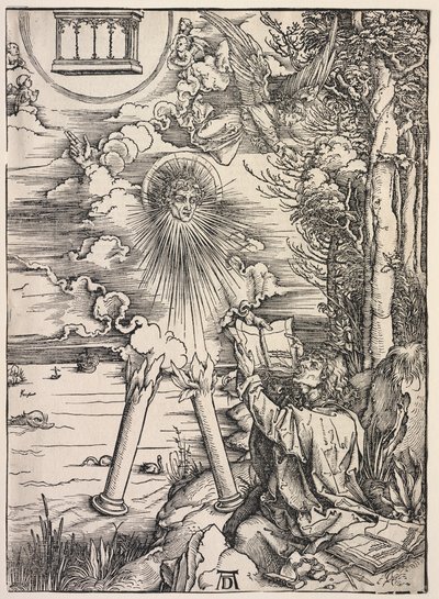 Zjevení svatého Jana: Svatý Jan hltající knihy od Albrecht Dürer