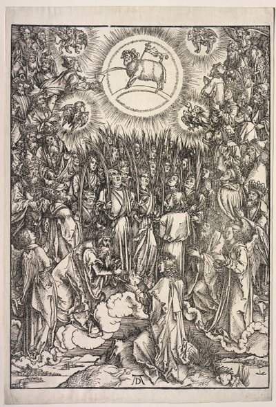 Zjevení svatého Jana: Klanění Beránka, 1511. od Albrecht Dürer