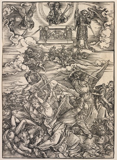 Zjevení svatého Jana: Čtyři ničící andělé od Albrecht Dürer