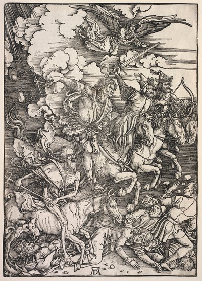 Zjevení svatého Jana: Čtyři jezdci, 1511. od Albrecht Dürer