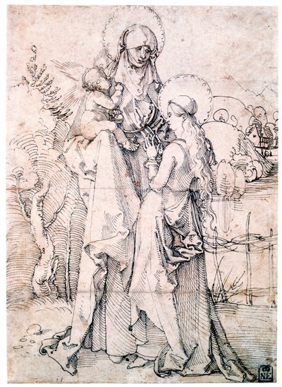 Svatá Anna s dítětem a Pannou Marií, c1500 od Albrecht Dürer
