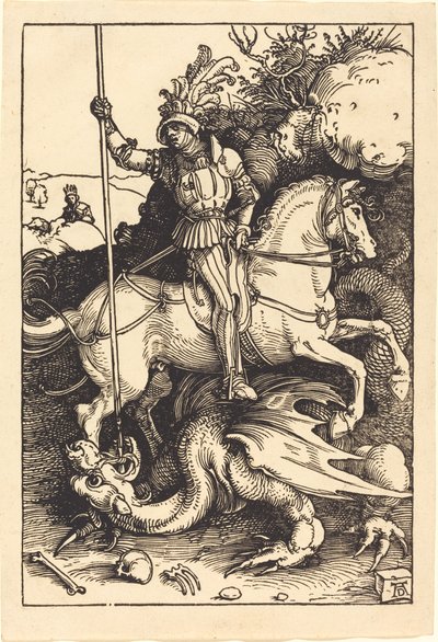 Svatý Jiří zabíjení draka od Albrecht Dürer