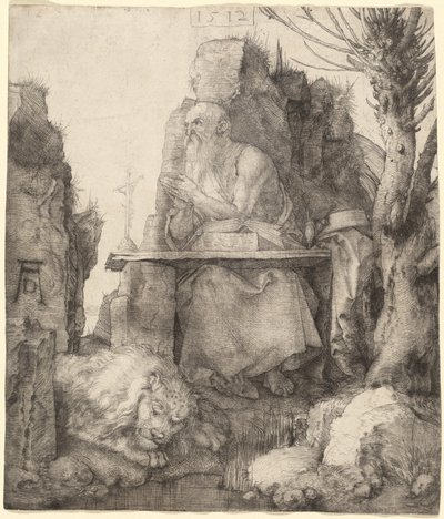 Svatý Jeroným u Pollardovy vrby od Albrecht Dürer