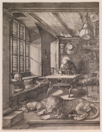 Svatý Jeroným ve své pracovně od Albrecht Dürer