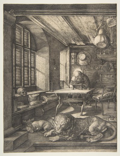 Svatý Jeroným ve své pracovně od Albrecht Dürer