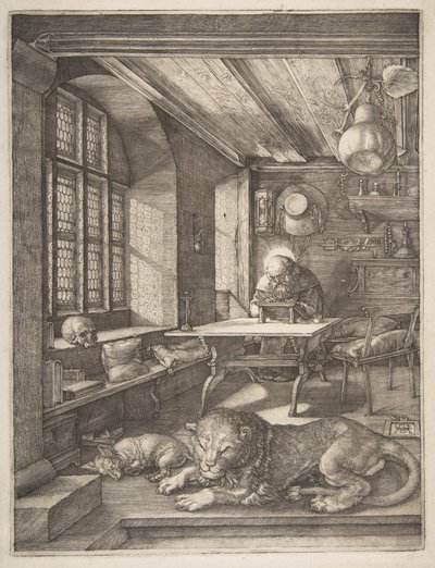 Svatý Jeroným ve své pracovně od Albrecht Dürer