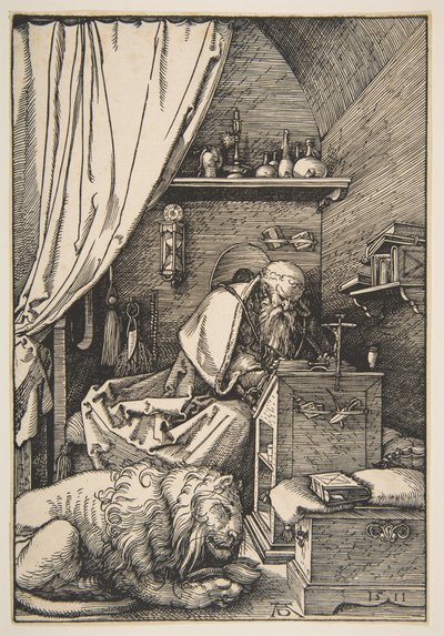 Svatý Jeroným ve své pracovně od Albrecht Dürer