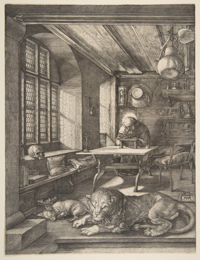 Svatý Jeroným ve své pracovně od Albrecht Dürer
