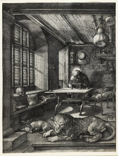 Svatý Jeroným ve své pracovně, 1514 od Albrecht Dürer