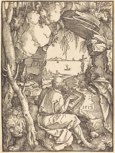 Svatý Jeroným v jeskyni od Albrecht Dürer