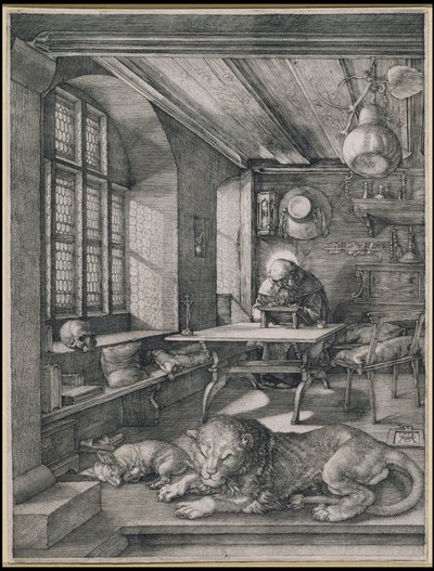 Svatý Jeroným ve své pracovně od Albrecht Dürer