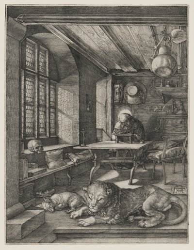 Svatý Jeroným ve své pracovně od Albrecht Dürer