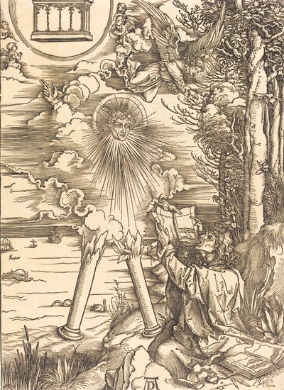 Svatý Jan požírající knihu, pravděpodobně c. 14961498. od Albrecht Dürer