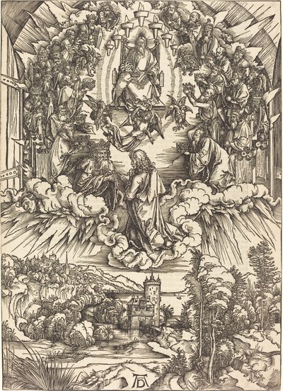 Svatý Jan před Bohem a staršími od Albrecht Dürer