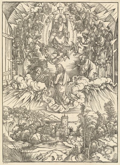 Svatý Jan před Bohem a staršími od Albrecht Dürer
