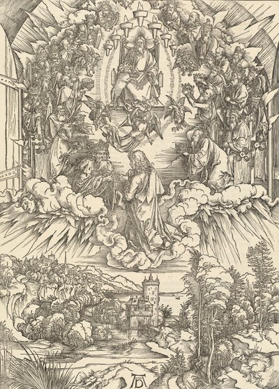 Svatý Jan před Bohem a staršími, 1498. od Albrecht Dürer