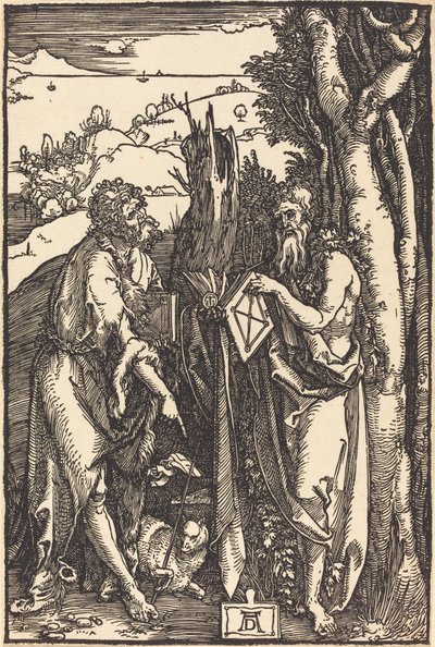 Svatý Jan Křtitel a svatý Onufrius od Albrecht Dürer